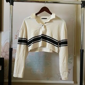 Zara Long Sleeve Crop Top